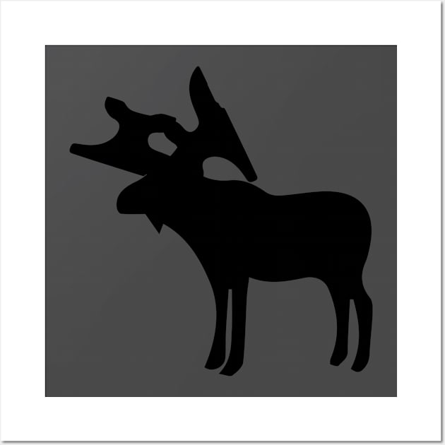 Anvil Moose Wall Art by daftvader97